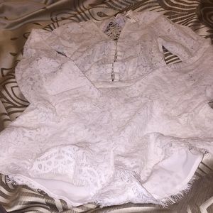Sexi lace white romper